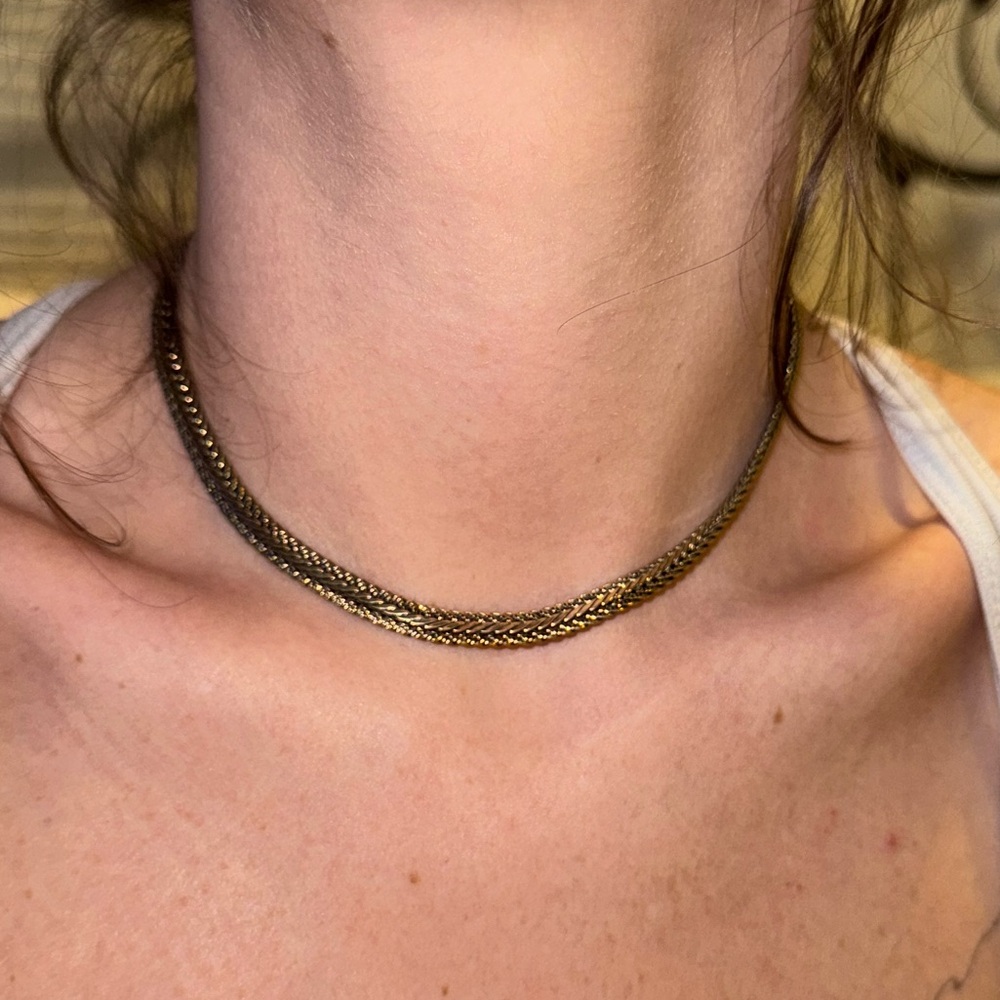 Gold Choker Necklace - Picture 3 of 3